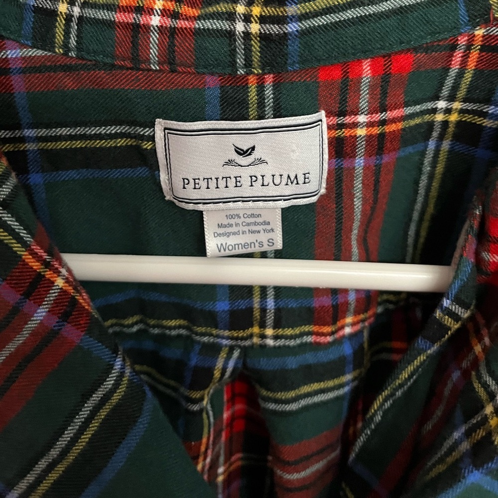 Petite Plume Brushed Twill Pajama Set Kensington Tartan - Picture 5 of 8